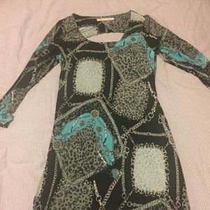 GEO PRINT PARTY DRESS